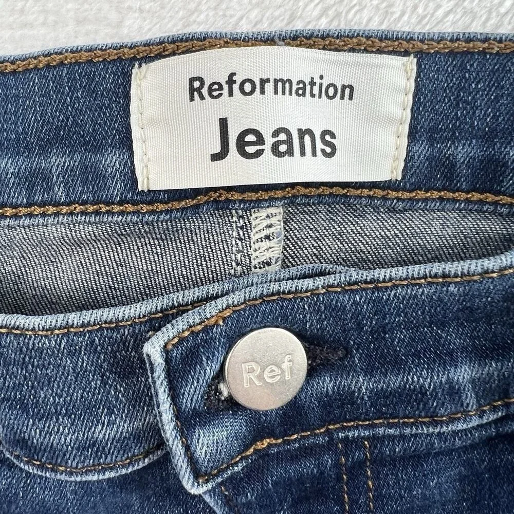 Reformation Sz 29 Jeans High & Skinny In Neris Denim Women's‎ Stretch Classic